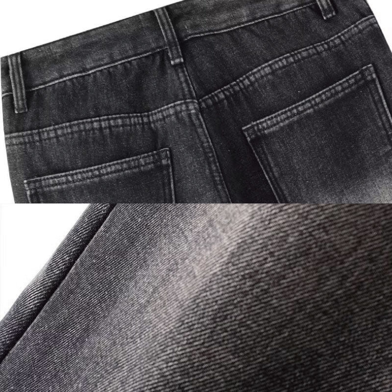 バレル加工デニムパンツ ブラック