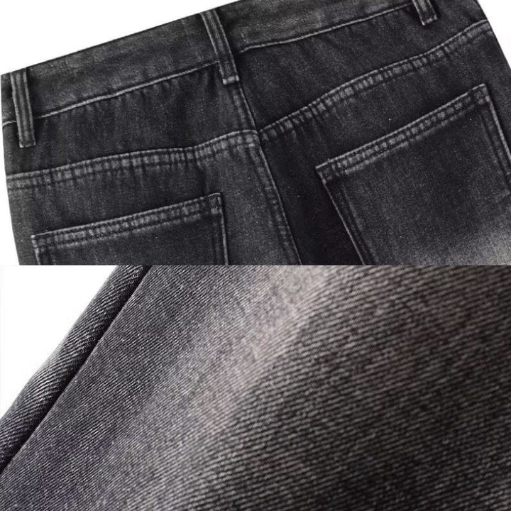 バレル加工デニムパンツ ブラック