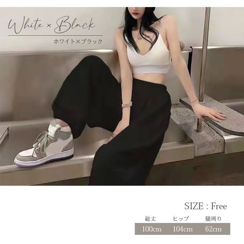 ブラトップ スウェットワイドパンツ セットアップ