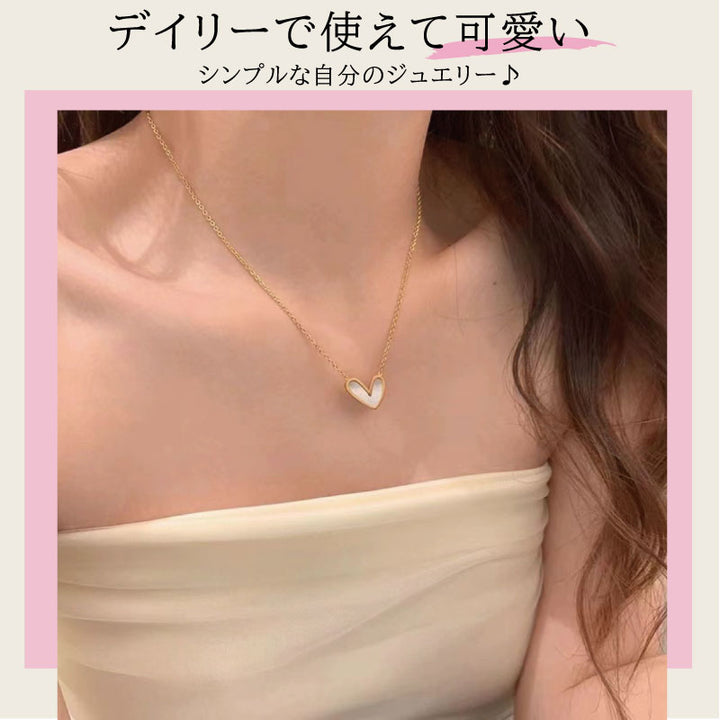 手書きハート風 ペンダント ネックレス