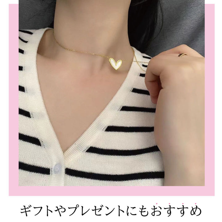 手書きハート風 ペンダント ネックレス