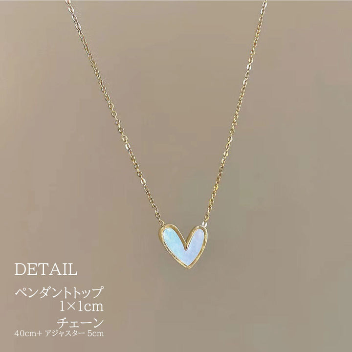 手書きハート風 ペンダント ネックレス