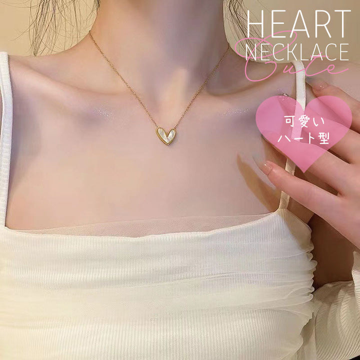 手書きハート風 ペンダント ネックレス