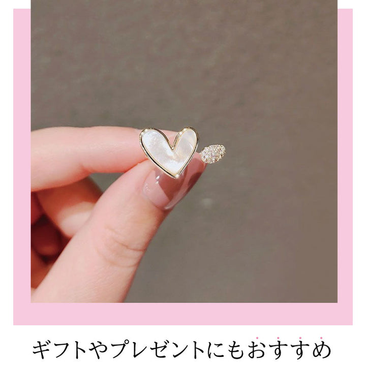 手書き風 ハート リング