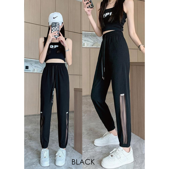 シースルー メッシュ ロングパンツ