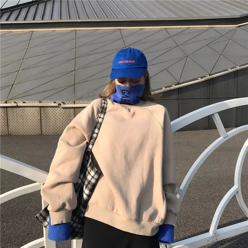 スウェット ニット タートルネック レディース