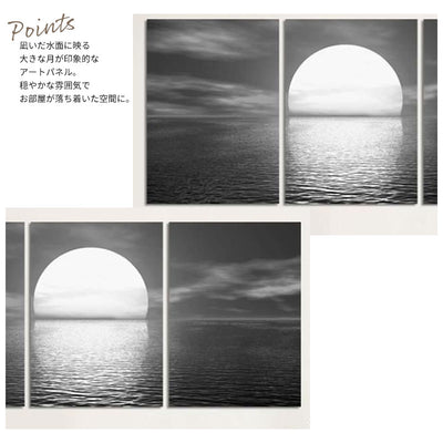アートパネル キャンバスアート 月光 写真 3枚セット 30×40cm