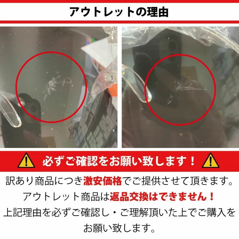 アウトレット フェイスシールド 眼鏡型