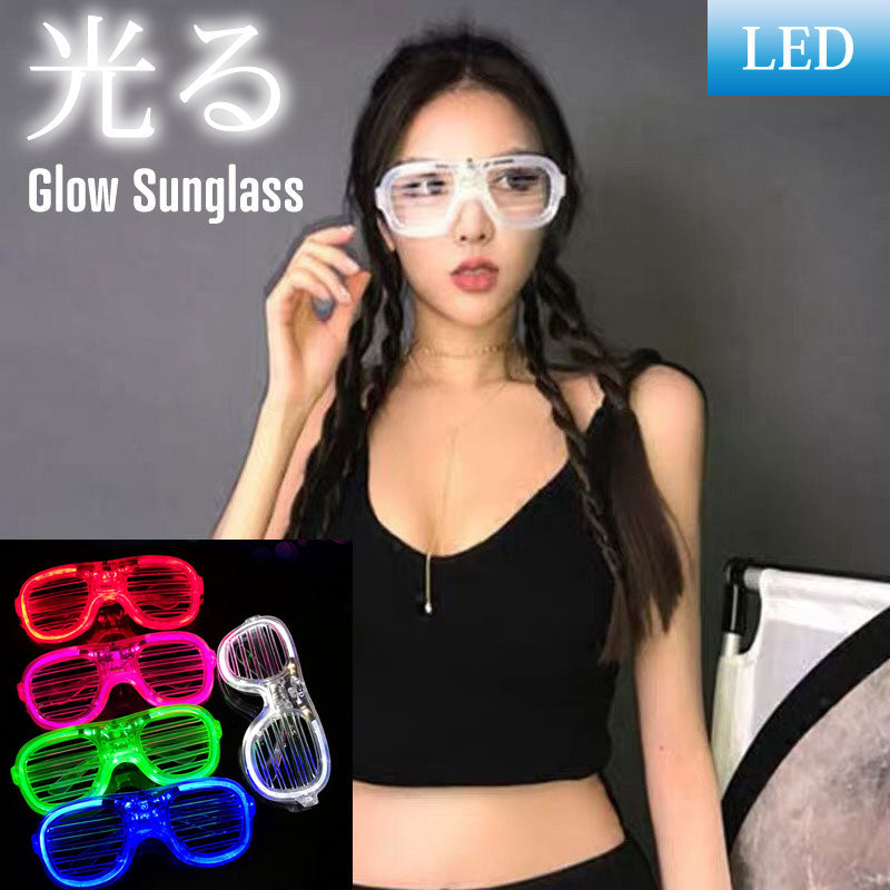 光る サングラス LED