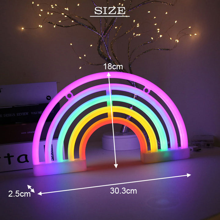 虹 LED ネオンサイン USB ライト ランプ